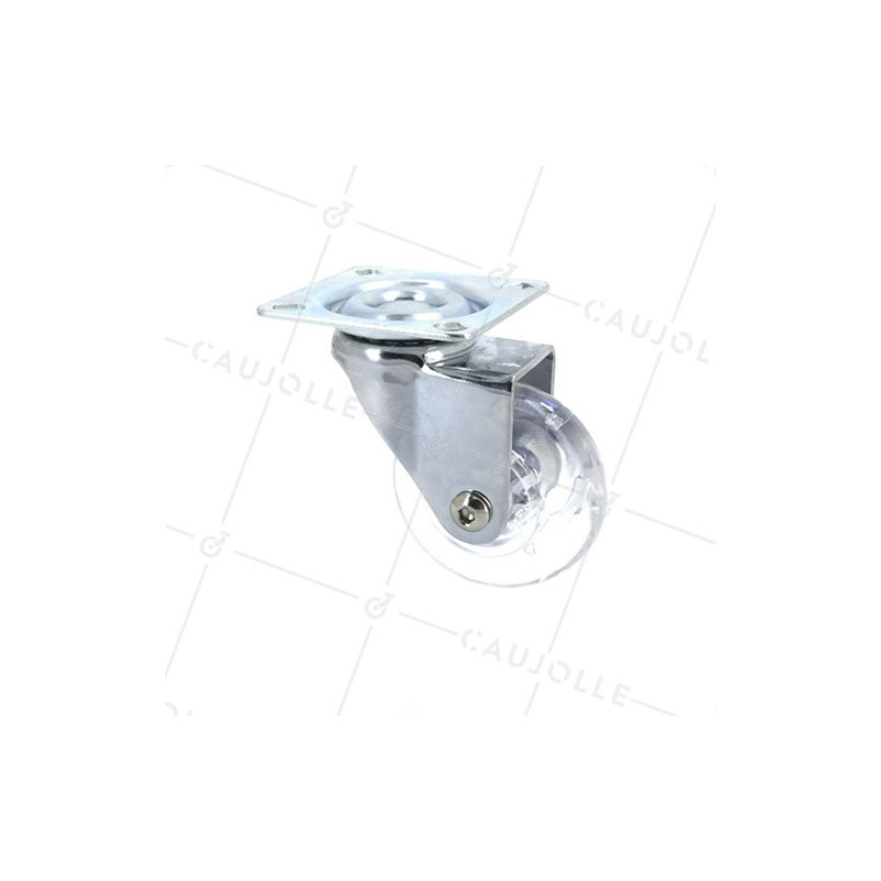 Ruota PIVOTANTE TRASPARENTE DESIGN DIAMETRO 60 MM CARICO 50 KG - S140TR 60P