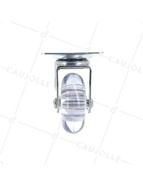 Ruota PIVOTANTE TRASPARENTE DESIGN DIAMETRO 60 MM CARICO 50 KG - S140TR 60P