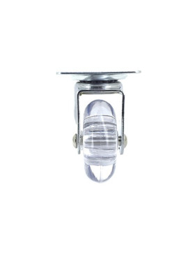 Ruota PIVOTANTE TRASPARENTE DESIGN DIAMETRO 60 MM CARICO 50 KG - S140TR 60P