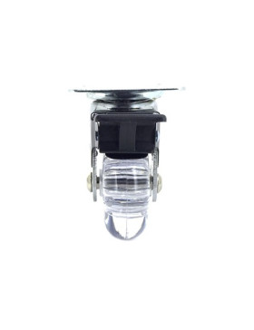 Ruota PIVOTANTE A FRENO TRASPARENTE DESIGN DIAMETRO 60MM CARICO 50KG - S140TR 60PAF