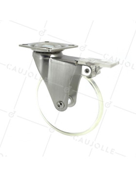 Ruota DESIGN TRASPARENTE CON EFFETTO LENTE DIAMETRO 100 MM CARICO 50 KG - LOOP100PAF • Caujolle