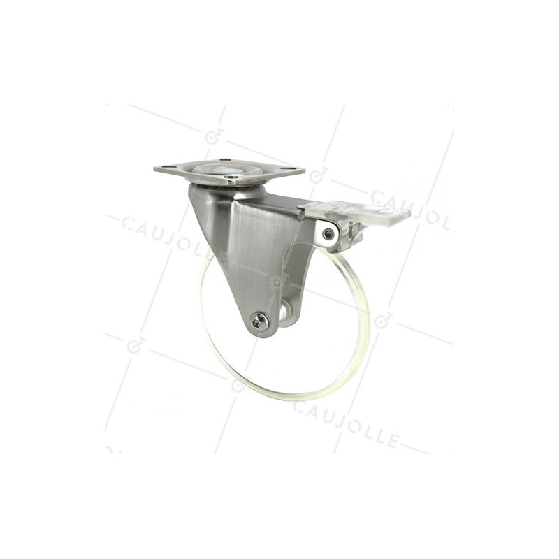 Ruota DESIGN TRASPARENTE CON EFFETTO LENTE DIAMETRO 100 MM CARICO 50 KG - LOOP100PAF