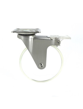Ruota DESIGN TRASPARENTE CON EFFETTO LENTE DIAMETRO 100 MM CARICO 50 KG - LOOP100PAF