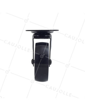 Ruota DESIGN CERCHIO CROMATO DIAMETRO 75 MM CARICO 45 KG - BLACKCHROM75P