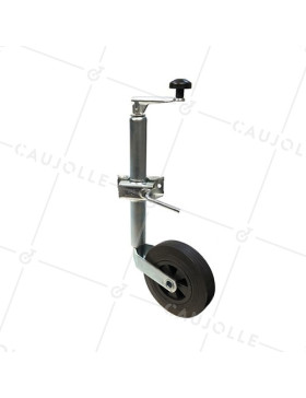 Ruota JOCKEY TELESCOPICO DIAMETRO 200MM TUBO 42 MM CARICO 100 KG ALLA FRECCIA • Caujolle