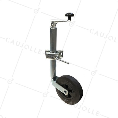 Ruota JOCKEY TELESCOPICO DIAMETRO 200MM TUBO 42 MM CARICO 100 KG ALLA FRECCIA • Caujolle