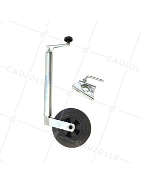 Ruota JOCKEY TELESCOPICO DIAMETRO 200MM TUBO 42 MM CARICO 100 KG ALLA FRECCIA