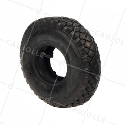 INSIEME PNEUMATICO TASSELLATO CON CAMERA D'ARIA PER CARRELLO A MANO DIAMETRO 260 MM (3.00-4) • Caujolle