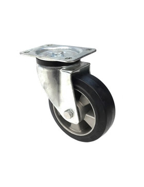 ROULETTE MANUTENTION RENFORCÉE CAOUTCHOUC S76AS DIAMÈTRE 160MM