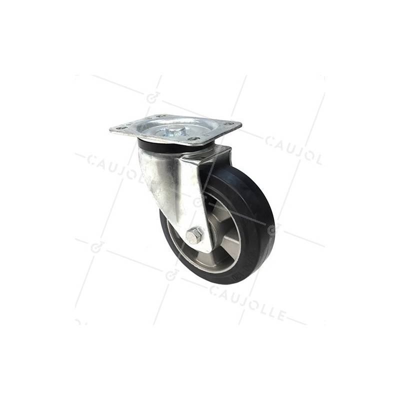 ROULETTE MANUTENTION RENFORCÉE CAOUTCHOUC S76AS DIAMÈTRE 160MM