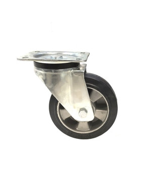 ROULETTE MANUTENTION RENFORCÉE CAOUTCHOUC S76AS DIAMÈTRE 160MM