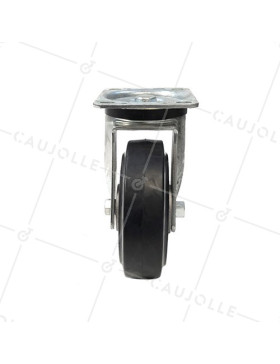 ROULETTE MANUTENTION RENFORCÉE CAOUTCHOUC S76AS DIAMÈTRE 160MM