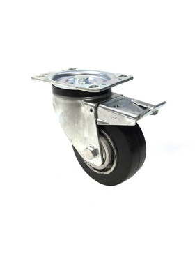 Ruota IN GOMMA FLESSIBILE DIAMETRO 125MM CARICO 280 KG - S76AS 125AF