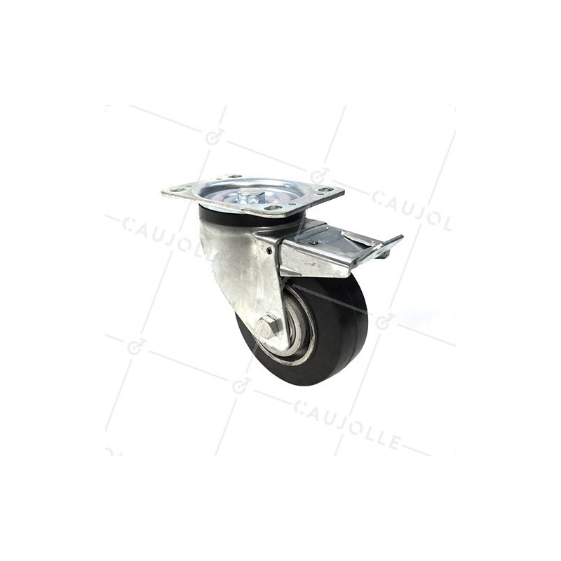 Ruota IN GOMMA FLESSIBILE DIAMETRO 125MM CARICO 280 KG - S76AS 125AF