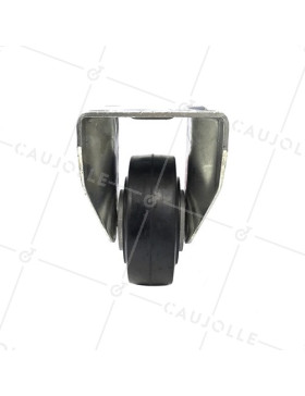 ROULETTE MANUTENTION RENFORCÉE FIXE EN CAOUTCHOUC S77AS ø 125MM