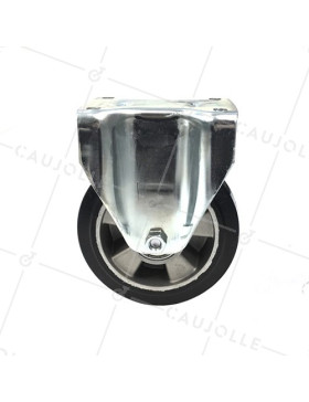 ROULETTE MANUTENTION RENFORCÉE FIXE CAOUTCHOUC S77AS DIAMÈTRE 160MM 