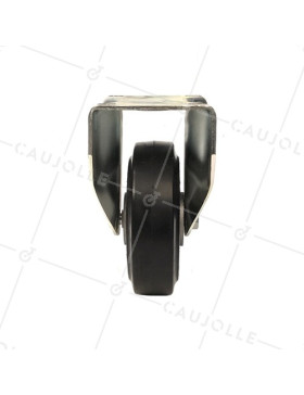 ROULETTE MANUTENTION RENFORCÉE FIXE CAOUTCHOUC S77AS DIAMÈTRE 160MM 