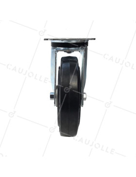 ROULETTE MANUTENTION RENFORCÉE CAOUTCHOUC S76AS DIAMÈTRE 200MM 