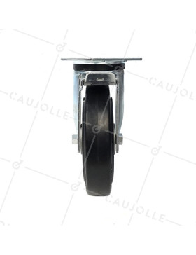 ROULETTE MANUTENTION RENFORCÉE À FREIN CAOUTCHOUC S76AS DIAMÈTRE 200MM 