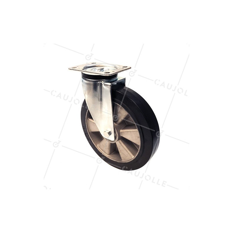 ROULETTE MANUTENTION RENFORCÉE CAOUTCHOUC S76AS DIAMÈTRE 250MM
