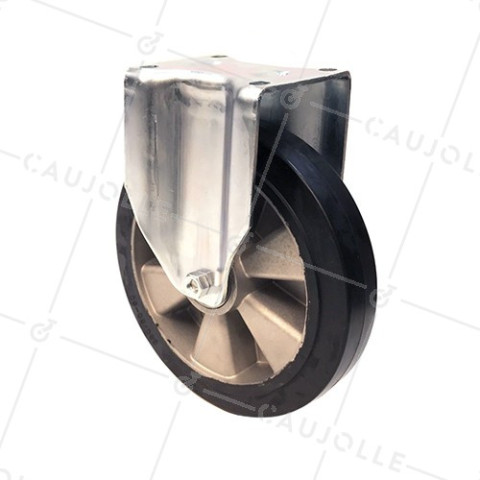 Ruota FISSA IN GOMMA FLESSIBILE DIAMETRO 250MM CARICO 600KG -S77AS 250F • Caujolle
