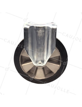 ROULETTE MANUTENTION RENFORCÉE FIXE CAOUTCHOUC S77AS DIAMÈTRE 250MM