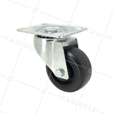 Ruota ELASTICA RESISTENTE AL CALORE DIAMETRO 80 MM CARICO 80 KG • Caujolle