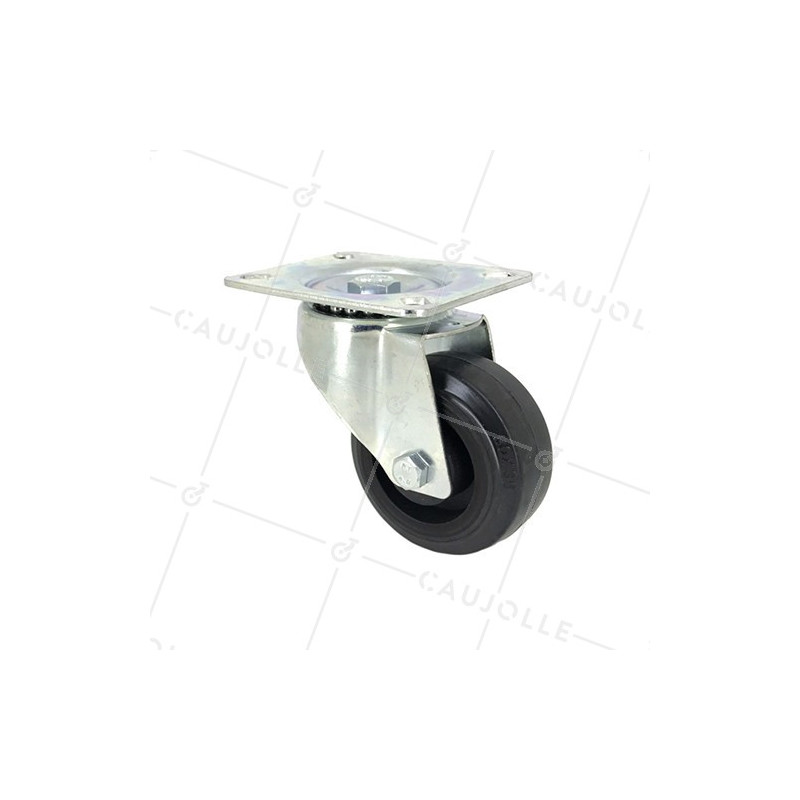 Ruota ELASTICA RESISTENTE AL CALORE DIAMETRO 80 MM CARICO 80 KG