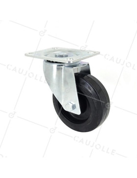 Ruota ELASTICA RESISTENTE AL CALORE DIAMETRO 100 MM CARICO 80 KG • Caujolle
