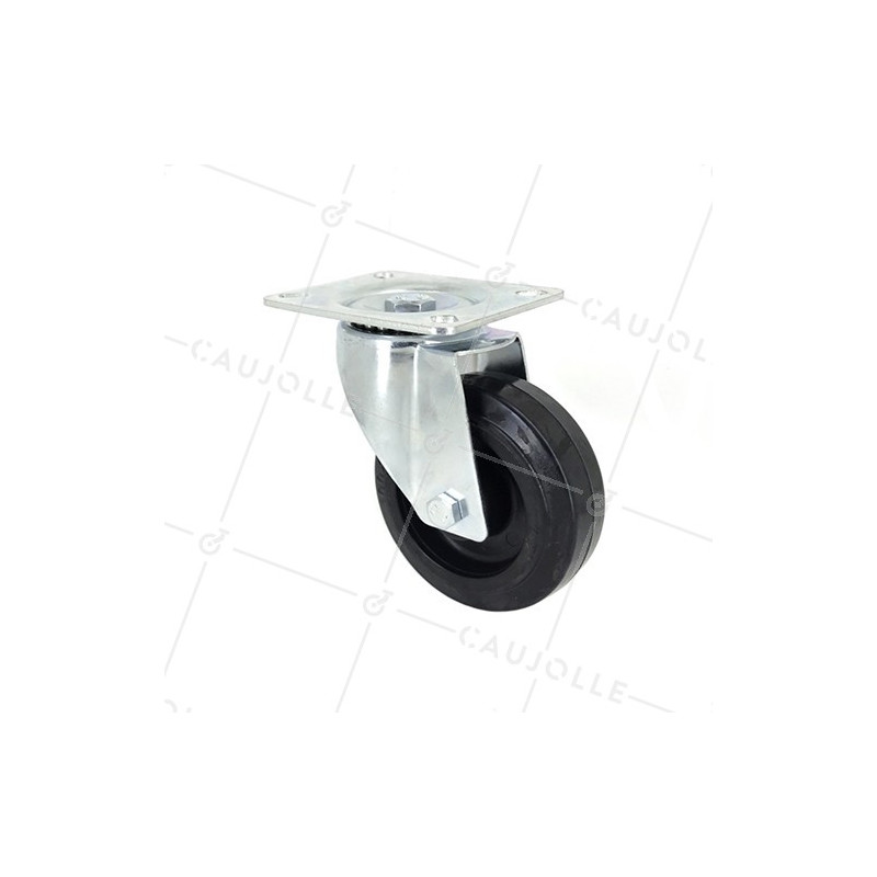 Ruota ELASTICA RESISTENTE AL CALORE DIAMETRO 100 MM CARICO 80 KG