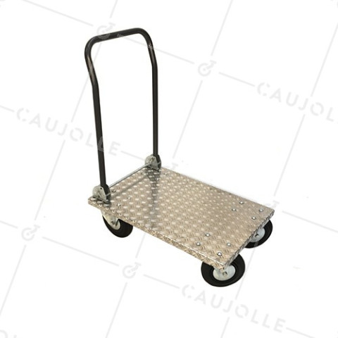 CARRELLO DI MANUTENZIONE PIEGHEVOLE PREMIUM IN ALLUMINIO CON GRANDI Ruote CARICO 120 KG 775x505 MM • Caujolle
