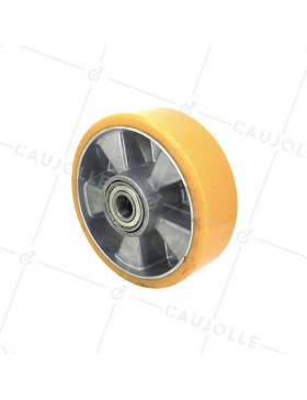 Ruota POLIURETANO INDUSTRIALE DIAMETRO 160 MM CARICO 600KG ASSE 20 MM - S2013 160 • Caujolle