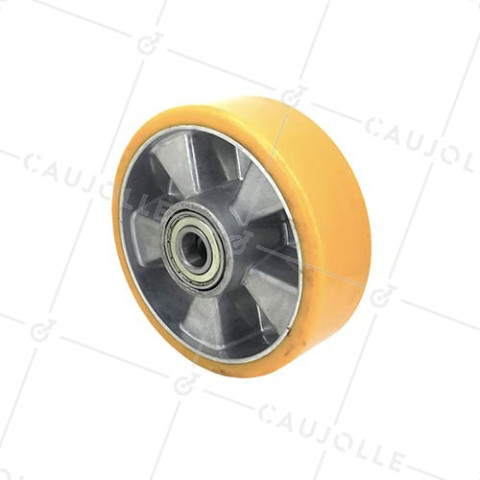 Ruota POLIURETANO INDUSTRIALE DIAMETRO 160 MM CARICO 600KG ASSE 20 MM - S2013 160 • Caujolle