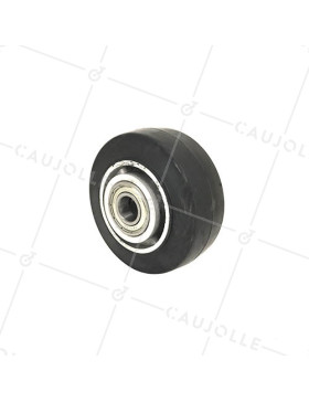 Ruota INDUSTRIALE AD ASSORBIMENTO DI URTI DIAMETRO 125 MM CARICO 280KG ASSE 20MM SFERE - S2014125 • Caujolle