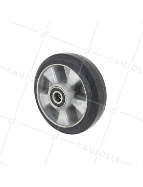 Ruota INDUSTRIALE AD ASSORBIMENTO DEGLI URTI DIAMETRO 180 MM CARICO 300 KG ASSE 20MM SFERE - S2014180 • Caujolle