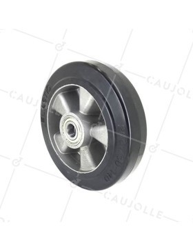 Ruota INDUSTRIALE AD ASSORBIMENTO DEI COLPI DIAMETRO 200 MM CARICO 450KG ASSE 20 MM SFERE - S2014200 • Caujolle