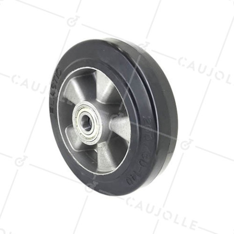 Ruota INDUSTRIALE AD ASSORBIMENTO DEI COLPI DIAMETRO 200 MM CARICO 450KG ASSE 20 MM SFERE - S2014200 • Caujolle