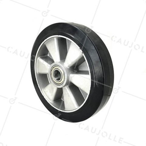 Ruota INDUSTRIALE AD ASSORBIMENTO DEGLI URTI DIAMETRO 250 MM CARICO 550KG ASSE 25 MM SFERE - S2014 250 • Caujolle