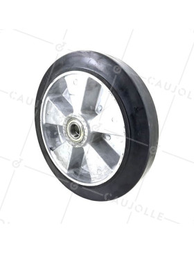 Ruota INDUSTRIALE AD ASSORBIMENTO DEGLI URTI DIAMETRO 300 MM CARICO 700KG ASSE 25 MM SFERE - S2014 300 • Caujolle