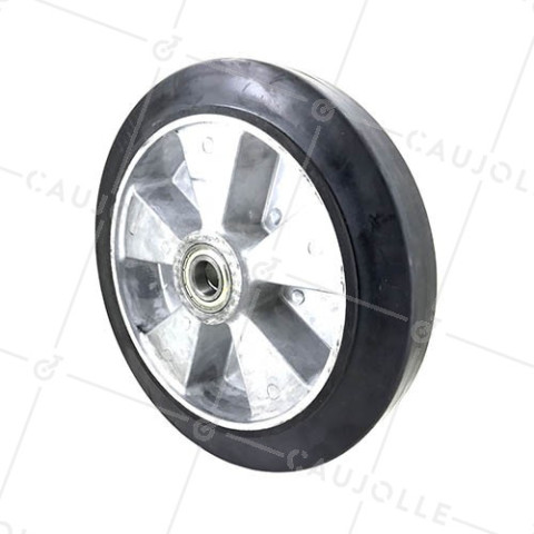 Ruota INDUSTRIALE AD ASSORBIMENTO DEGLI URTI DIAMETRO 300 MM CARICO 700KG ASSE 25 MM SFERE - S2014 300 • Caujolle