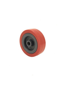 Ruota DI MANUTENZIONE PVC ROSSO DIAMETRO 65 MM ASSE 8 MM S2300E