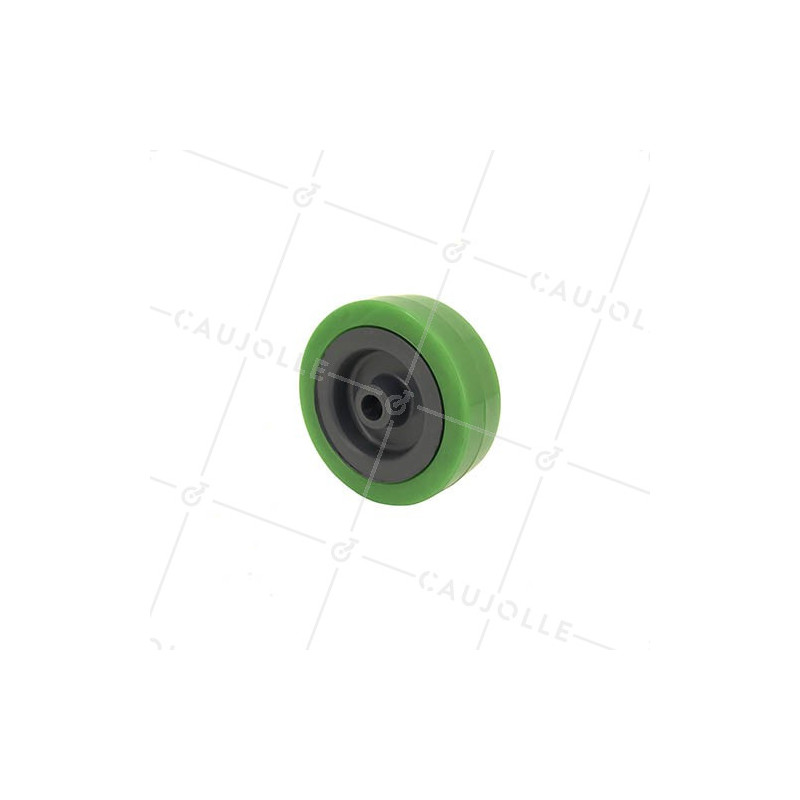 Ruota DI MANUTENZIONE PVC VERDE DIAMETRO 65MM ASSE 8 MM S2300E