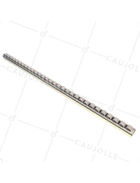 RAIL IN ACCIAIO DI 1M CON Ruote DI 28 MM DI DIAMETRO CARICO 85 KG