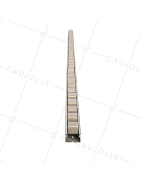 RAIL IN ACCIAIO DI 1M CON Ruote DI 28 MM DI DIAMETRO CARICO 85 KG