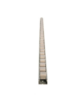 RAIL IN ACCIAIO DI 1M CON Ruote DI 28 MM DI DIAMETRO CARICO 85 KG