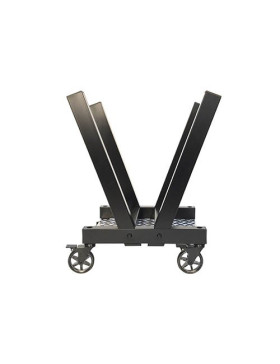 CARRELLO PORTA LEGNA DESIGN NERO