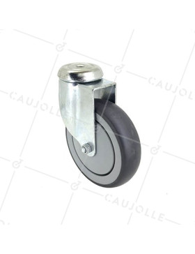 Ruota DI CARRELLO A Cuscinetto A SFERE DIAMETRO 125MM CARICO 80 KG CON FISSAGGIO DA 10 MM - S94 CARRELLO • Caujolle