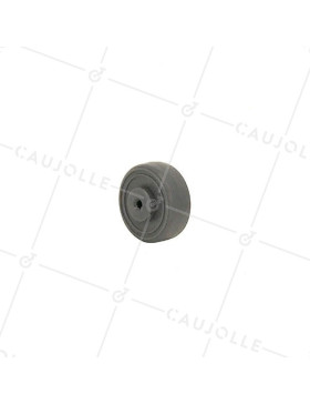 Ruota GOMMA DIAMETRO 35 MM CARICO 15 KG ASSE 4 MM - S2400C 35 • Caujolle
