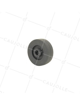 Ruota GOMMA DIAMETRO 50 MM CARICO 30 KG ASSE 8 MM - S2400C 50 A8 • Caujolle