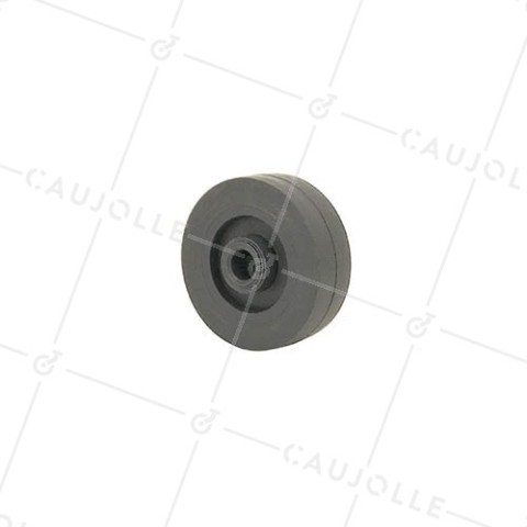 Ruota GOMMA DIAMETRO 50 MM CARICO 30 KG ASSE 8 MM - S2400C 50 A8 • Caujolle